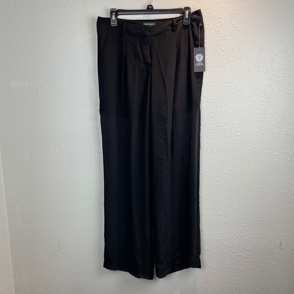 NWT Vince Camuto Sheer Black Slack Pants Size 4
